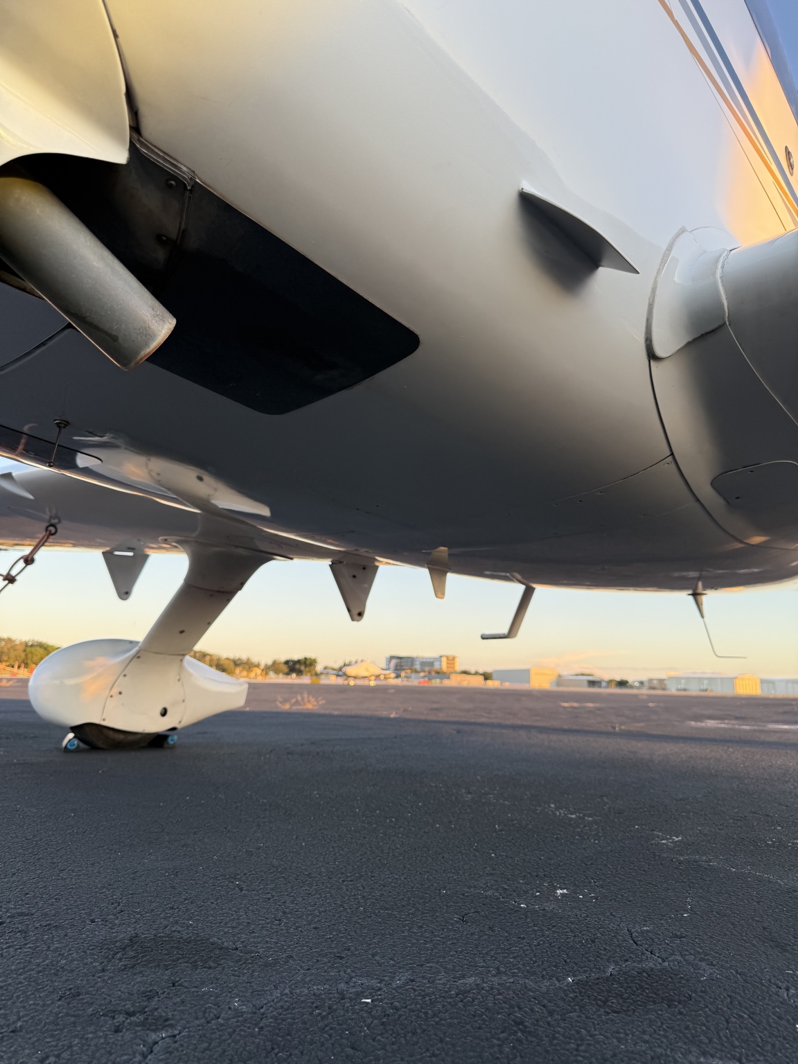 Cirrus SR22 underside after belly cleaning