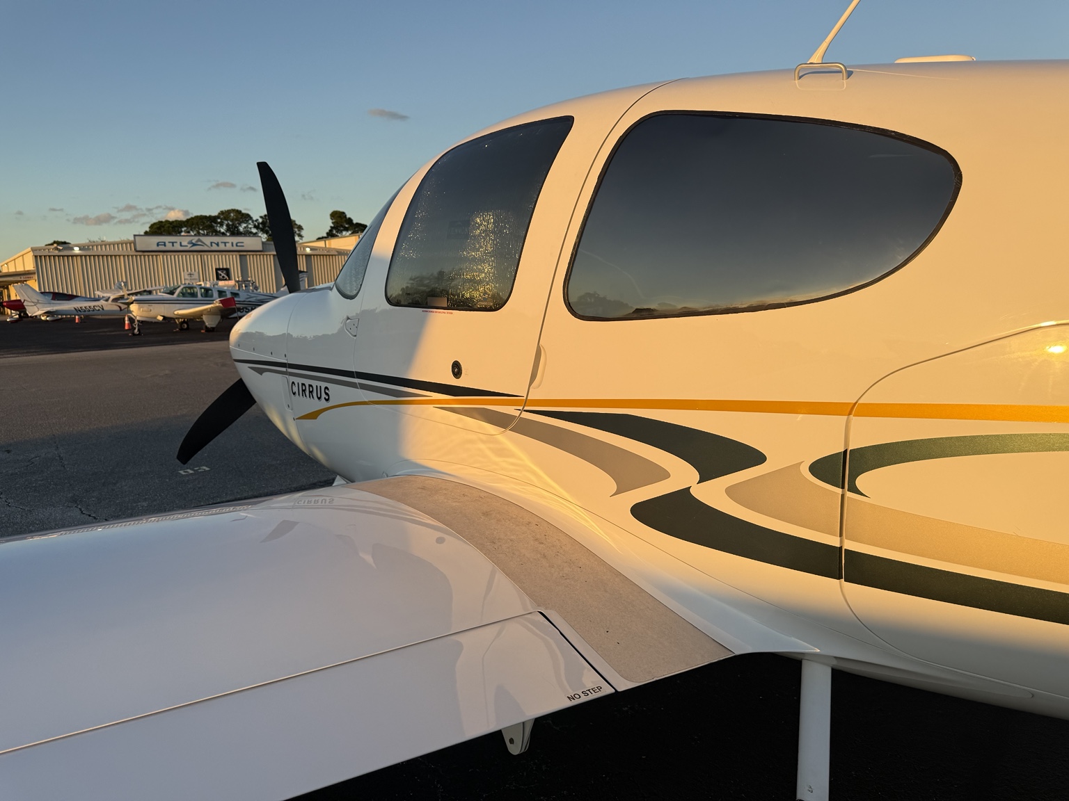 Clean Cirrus SR22 exterior after Suncoast Aircraft Care service